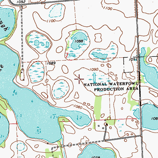 Topographic Map of Big Stone County Waterfowl Production Area, MN
