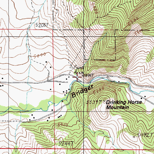 Topographic Map of Bozeman Fish Technology Center, MT