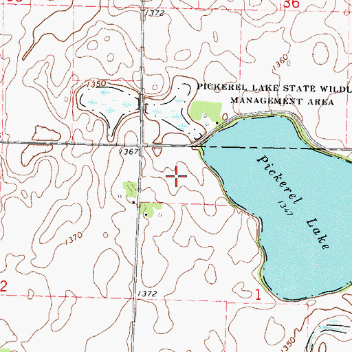 Topographic Map of Buena Vista County Waterfowl Production Area, IA
