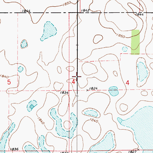 Topographic Map of Buffalo County Waterfowl Production Area, SD
