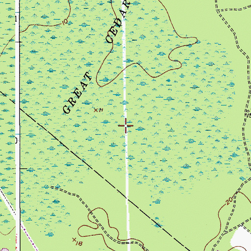 Topographic Map of Cape May National Wildlife Refuge, NJ