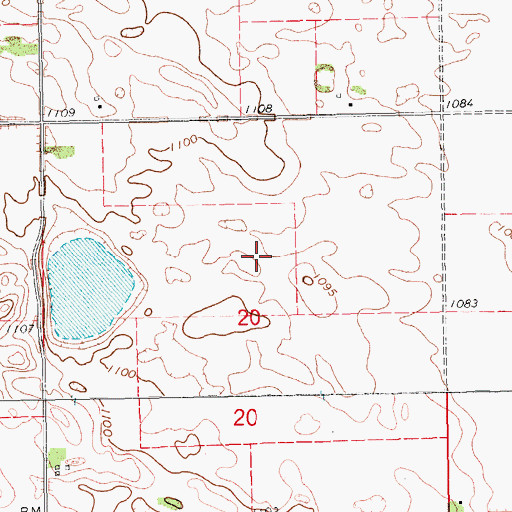 Topographic Map of Cass County Waterfowl Production Area, ND