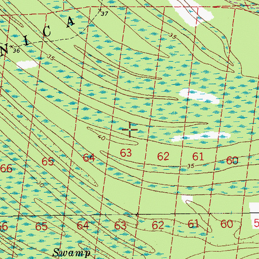 Topographic Map of Cat Island National Wildlife Refuge, LA