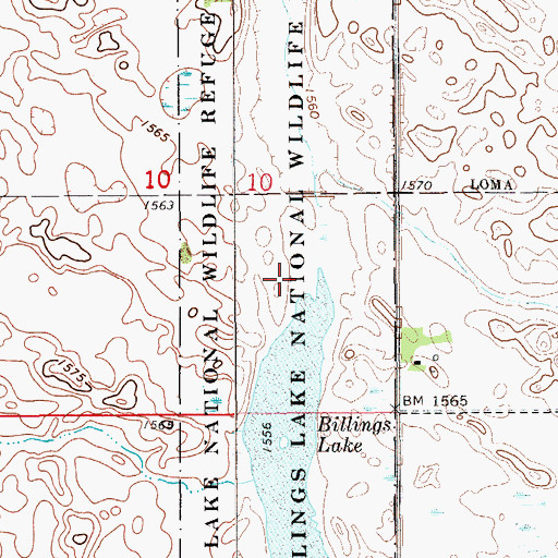 Topographic Map of Cavalier County Waterfowl Production Area, ND