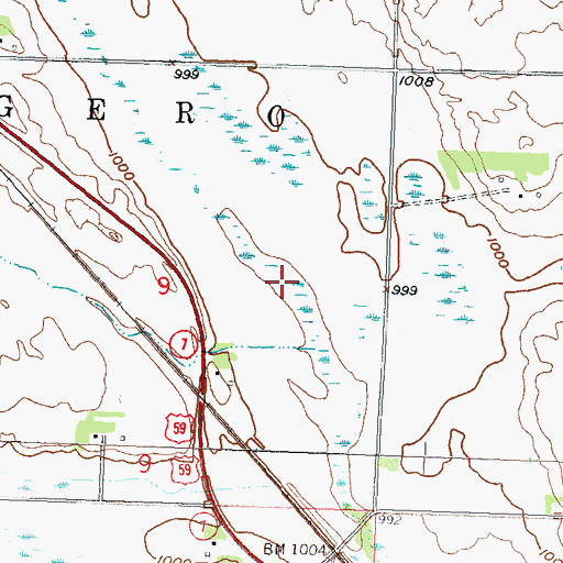 Topographic Map of Chippewa County Waterfowl Production Area, MN