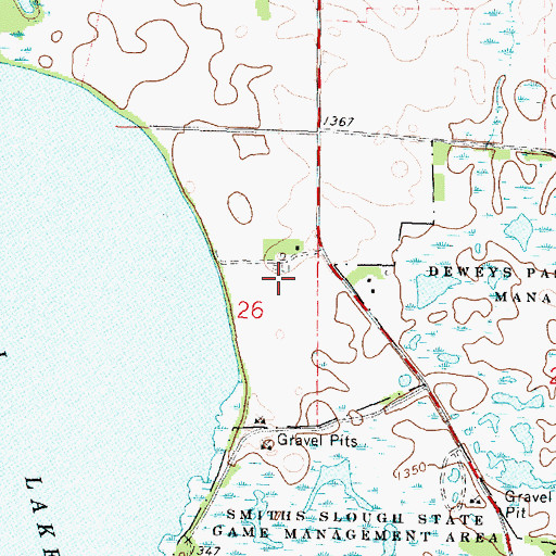 Topographic Map of Clay County Waterfowl Production Area of Iowa, IA