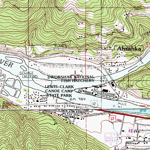 Topographic Map of Clearwater Fish Hatchery, ID