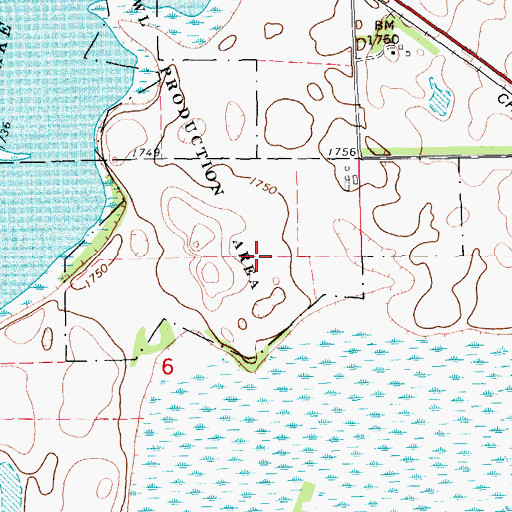 Topographic Map of Codington County Waterfowl Production Area, SD
