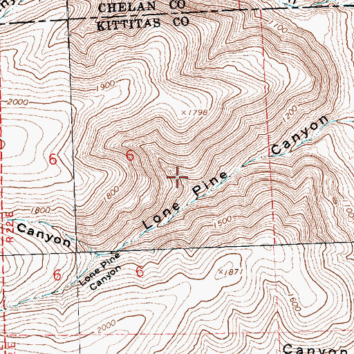 Topographic Map of Colockum Game Range, WA