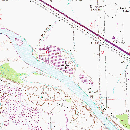 Topographic Map of Colorado River Wildlife Management Area, CO