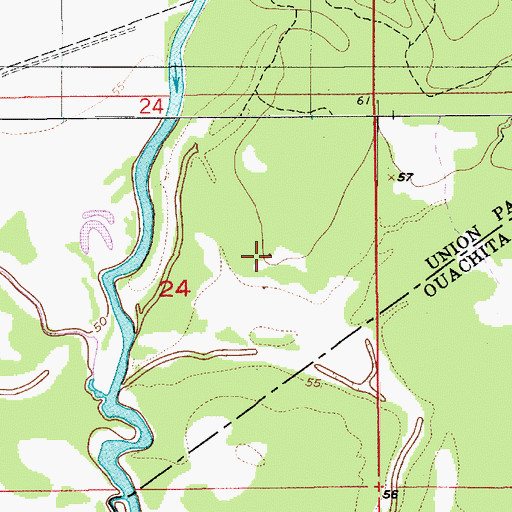 Topographic Map of D 'Arbonne National Wildlife Refuge, LA