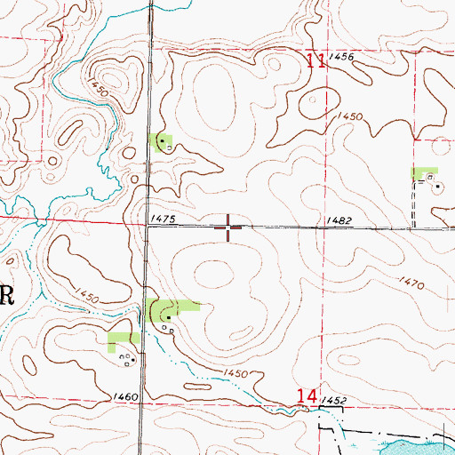 Topographic Map of Dickinson County Waterfowl Production Area, IA