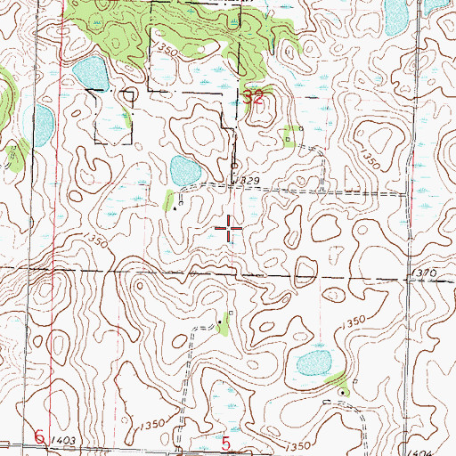 Topographic Map of Douglas County Waterfowl Production Area, MN