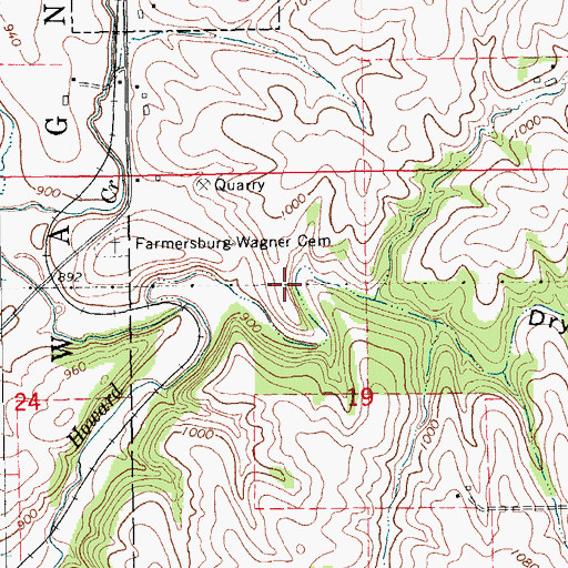 Topographic Map of Driftless Area National Wildlife Refuge, IA