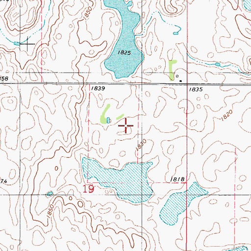 Topographic Map of Edmunds County Waterfowl Production Area, SD