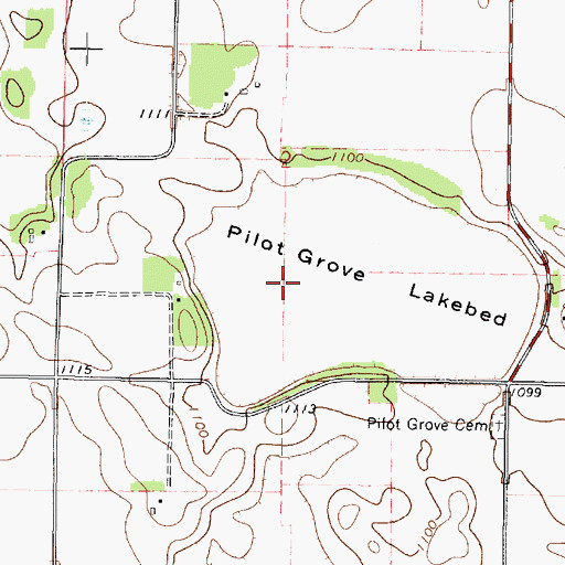 Topographic Map of Faribault County Waterfowl Production Area, MN