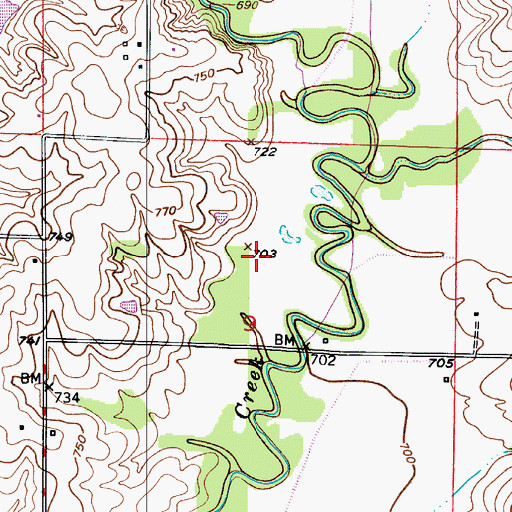 Topographic Map of Farm Service Agency Interest of Missouri, MO