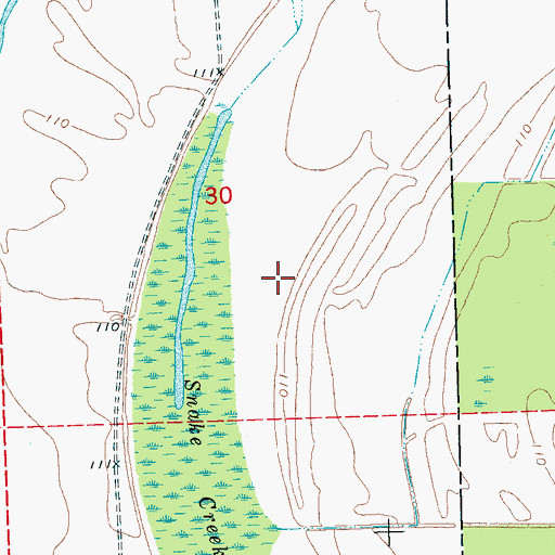 Topographic Map of Farm Service Agency Interest of Mississippi, MS