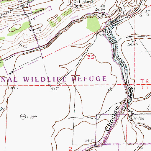 Topographic Map of Grand Cote National Wildlife Refuge, LA