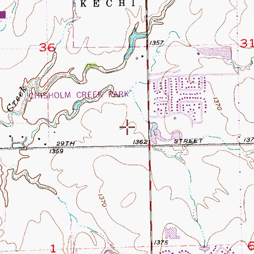 Topographic Map of Great Plains Nature Center, KS