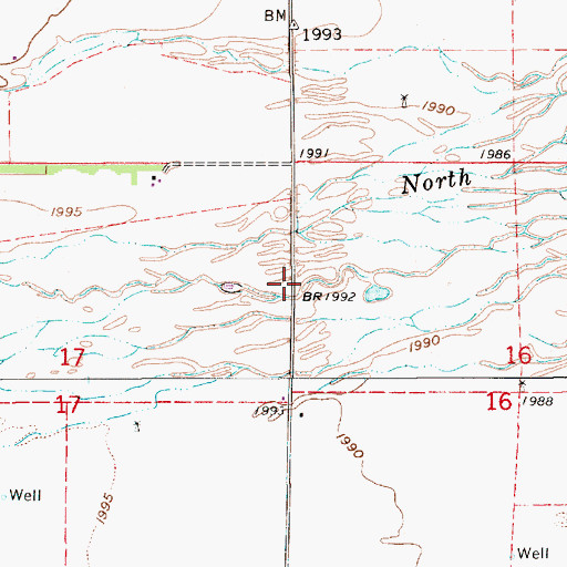 Topographic Map of Hall County Waterfowl Production Area, NE