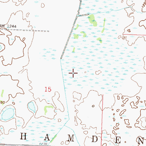 Topographic Map of Hamden Slough National Wildlife Refuge, MN