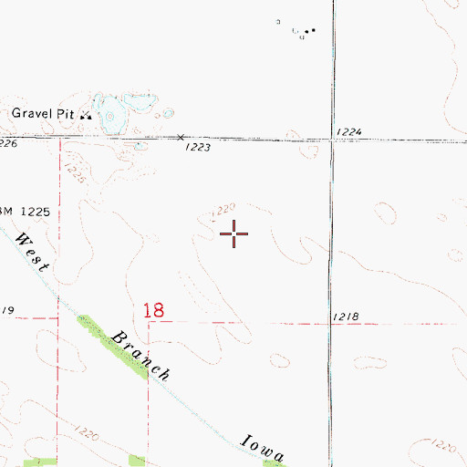 Topographic Map of Hancock County Waterfowl Production Area, IA