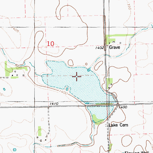 Topographic Map of Hutchinson County Waterfowl Production Area, SD