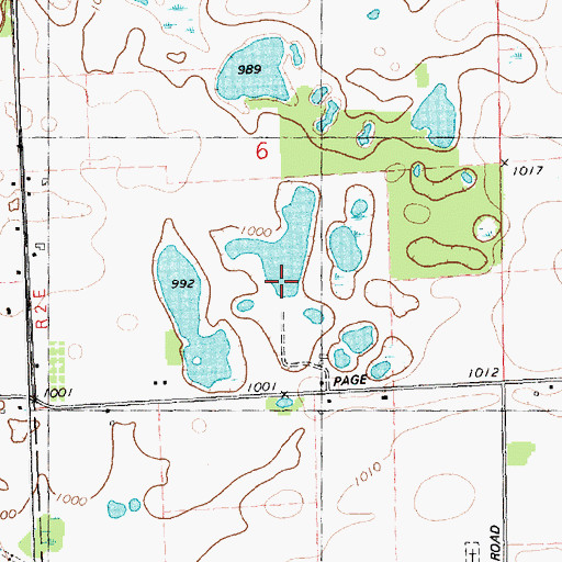 Topographic Map of Jackson County Waterfowl Production Area, MI