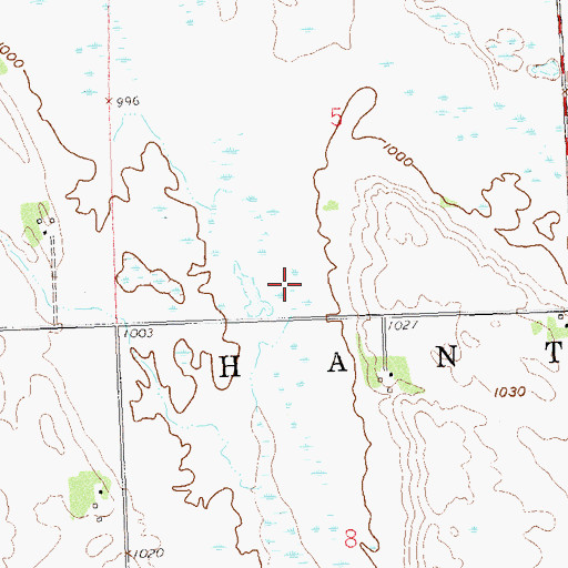 Topographic Map of Lac Qui Parle County Waterfowl Production Area, MN