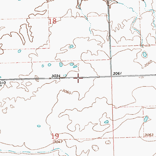 Topographic Map of Lake County Waterfowl Production Area, MT