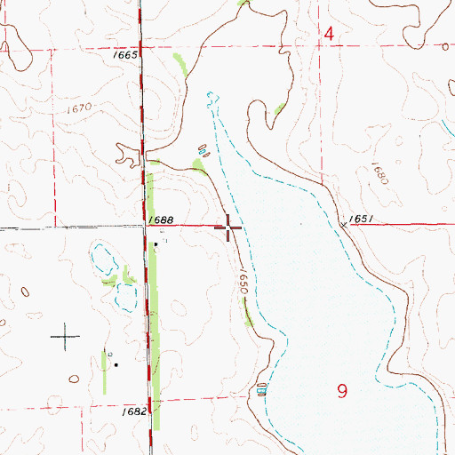 Topographic Map of Lake County Waterfowl Production Area, SD