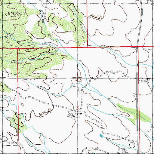 Topographic Map of Leslie Canyon National Wildlife Refuge, AZ