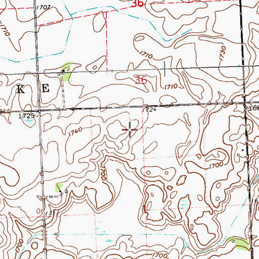 Topographic Map of Lincoln County Waterfowl Production Area, MN