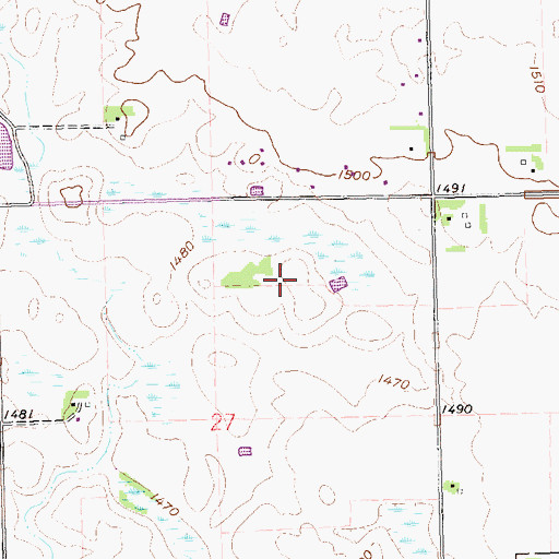 Topographic Map of Lincoln County Waterfowl Production Area, SD