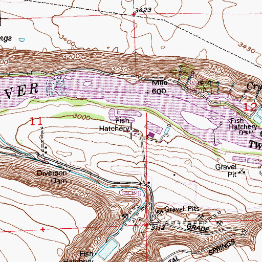 Topographic Map of Magic Valley Fish Hatchery, ID