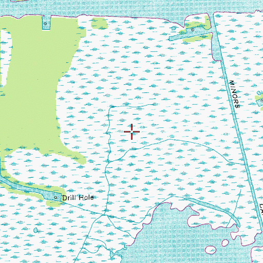 Topographic Map of Mandalay National Wildlife Refuge, LA