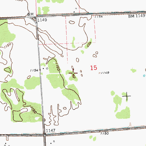 Topographic Map of Marshall County Waterfowl Production Area, MN
