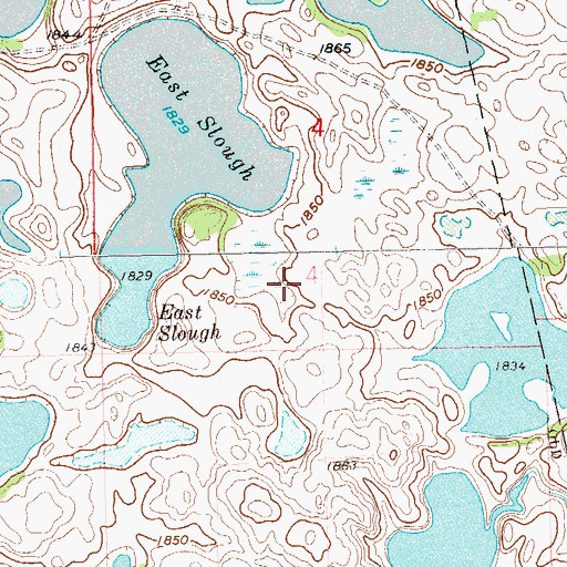 Topographic Map of Marshall County Waterfowl Production Area, SD