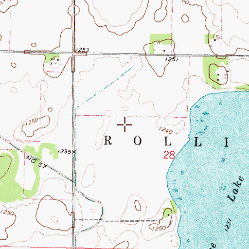 Topographic Map of Martin County Waterfowl Production Area, MN