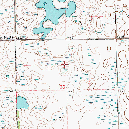 Topographic Map of McCook County Waterfowl Production Area, SD