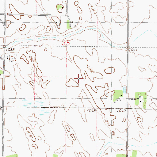 Topographic Map of McLeod County Waterfowl Production Area, MN