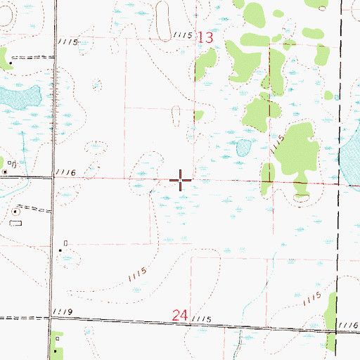 Topographic Map of Meeker County Waterfowl Production Area, MN