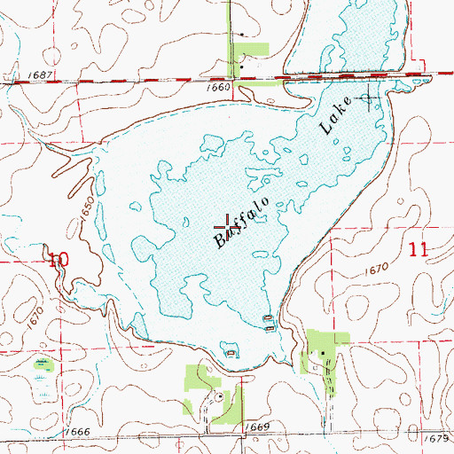 Topographic Map of Minnehaha County Waterfowl Production Area, SD