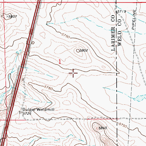 Topographic Map of National Black-footed Ferret Conservation Center, CO