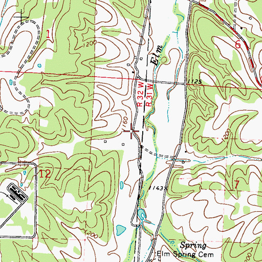 Topographic Map of Neosho National Fish Hatchery, MO