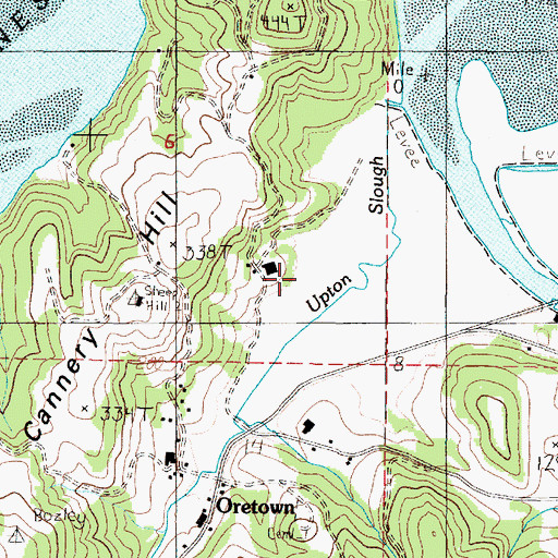 Topographic Map of Nestucca Bay National Wildlife Refuge, OR