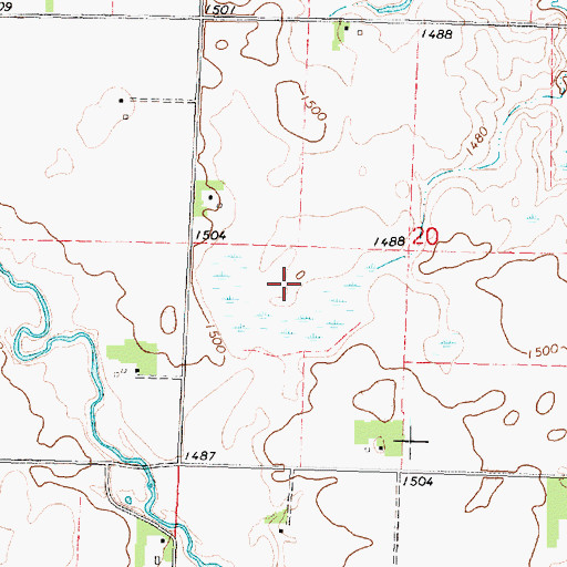 Topographic Map of Nobles County Waterfowl Production Area, MN