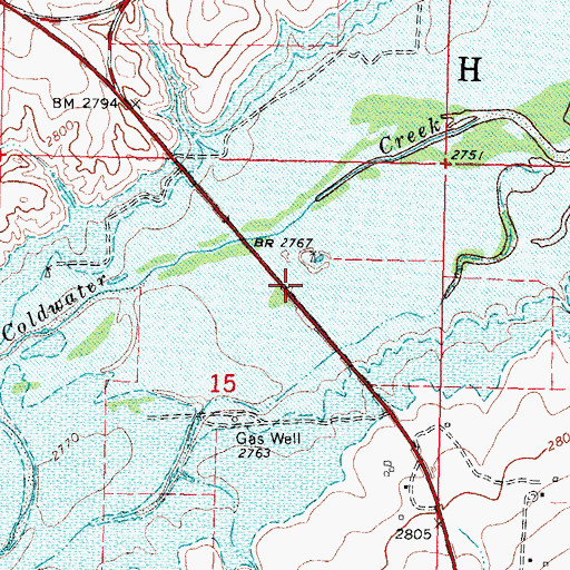 Topographic Map of Optima National Wildlife Refuge, OK