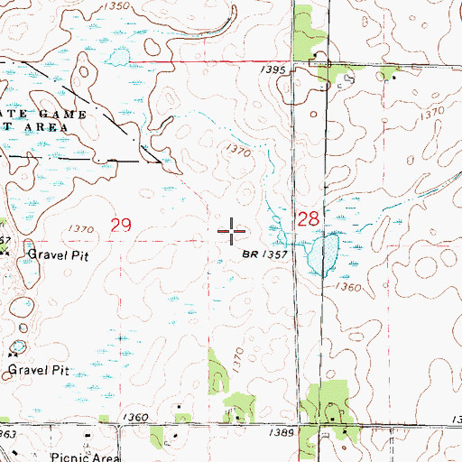 Topographic Map of Palo Alto County Waterfowl Production Area, IA